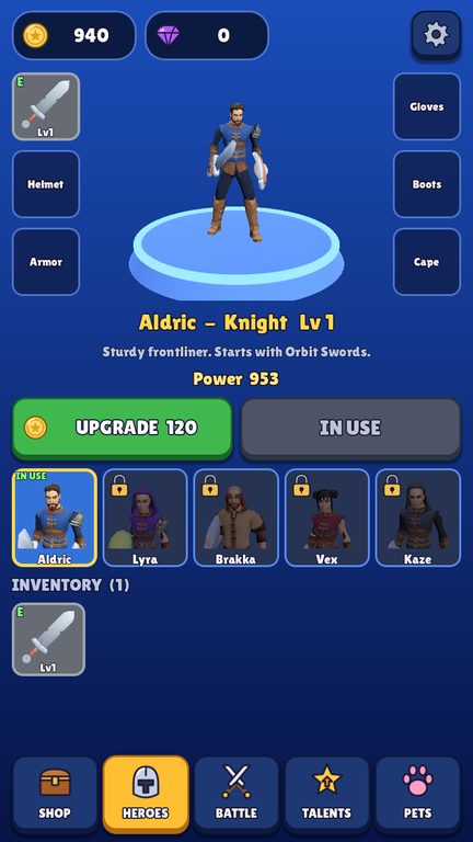 Heroes and gear
