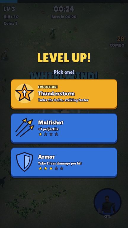 Level up choices